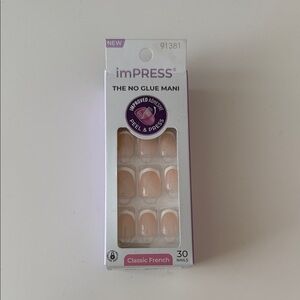 Impress The No Glue Mani - Classic French